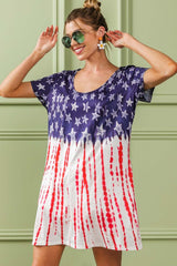 American Flag Theme Tee Dress – Patriotic & Stylish